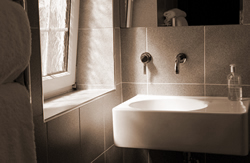 bathroom sink at Aaron Glen Guesthouse